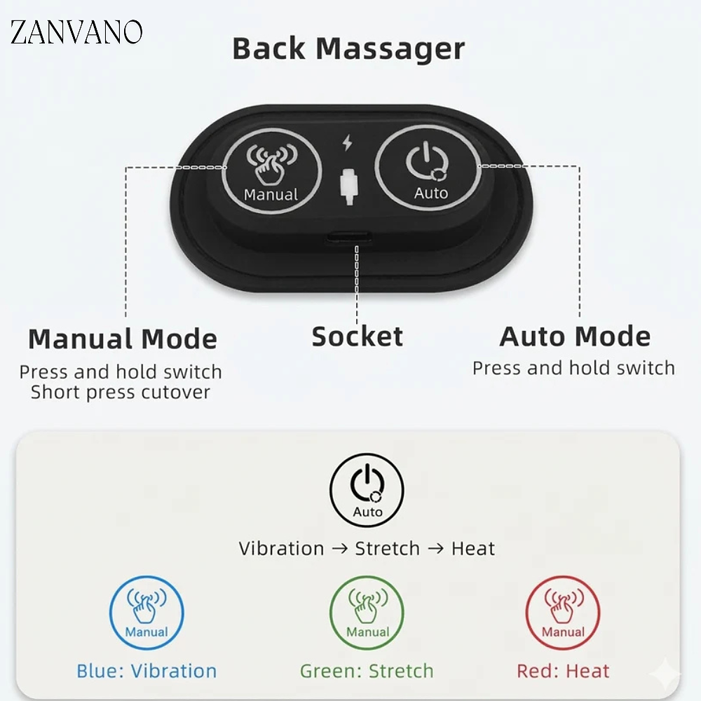 ZanVano™ Heat Therapy back massager pillow