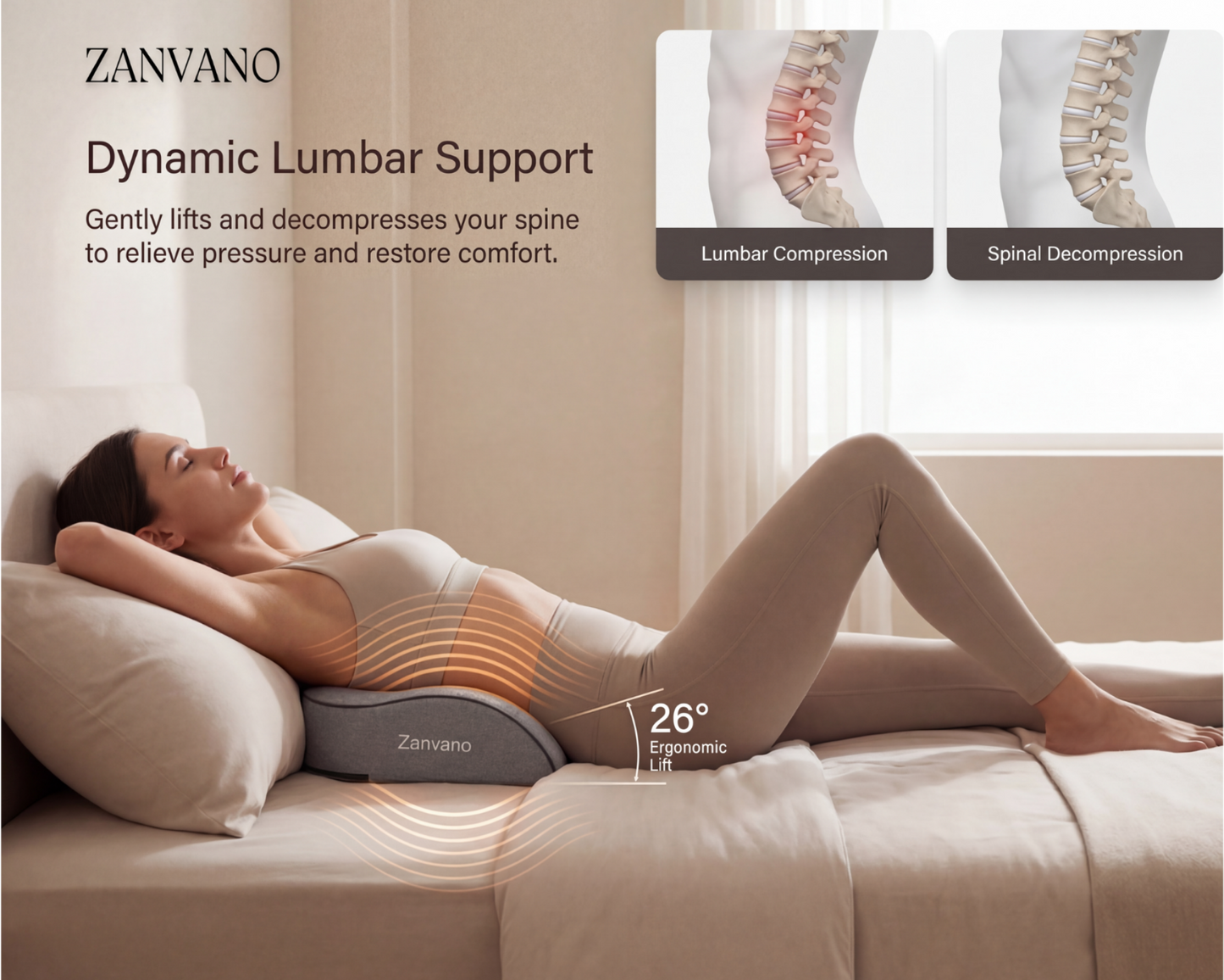 ZanVano™ Heat Therapy back massager pillow